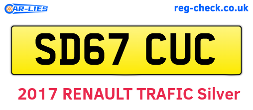 SD67CUC are the vehicle registration plates.