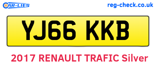 YJ66KKB are the vehicle registration plates.
