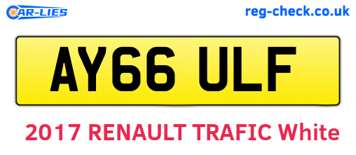 AY66ULF are the vehicle registration plates.