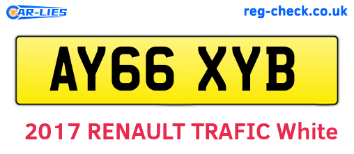 AY66XYB are the vehicle registration plates.