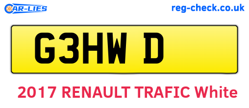 G3HWD are the vehicle registration plates.