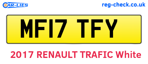 MF17TFY are the vehicle registration plates.