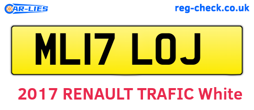 ML17LOJ are the vehicle registration plates.