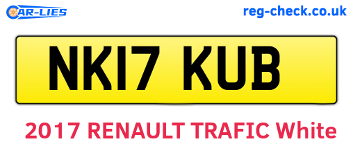 NK17KUB are the vehicle registration plates.