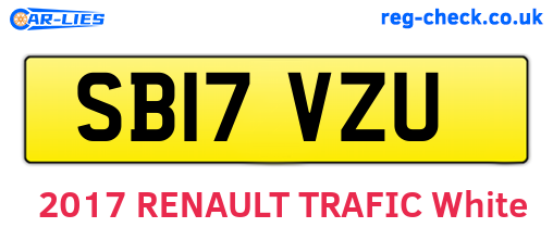 SB17VZU are the vehicle registration plates.