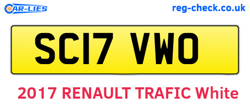 SC17VWO are the vehicle registration plates.