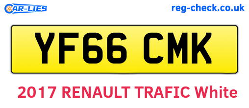 YF66CMK are the vehicle registration plates.