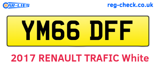 YM66DFF are the vehicle registration plates.
