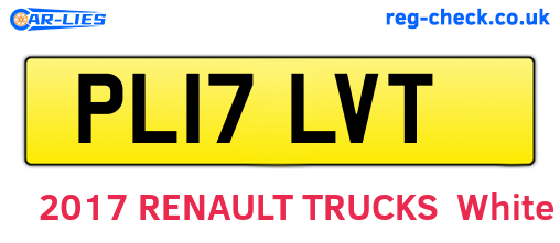 PL17LVT are the vehicle registration plates.