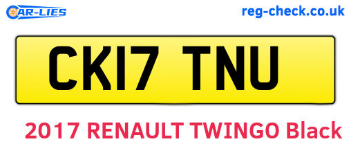 CK17TNU are the vehicle registration plates.