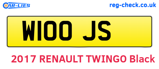 W10OJS are the vehicle registration plates.