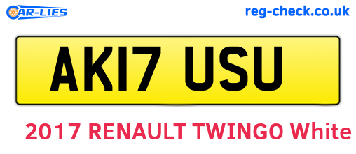 AK17USU are the vehicle registration plates.