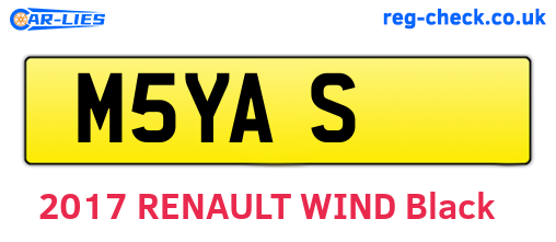 M5YAS are the vehicle registration plates.