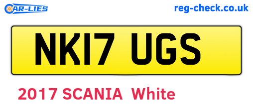 NK17UGS are the vehicle registration plates.