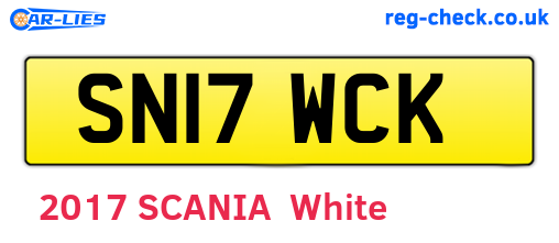 SN17WCK are the vehicle registration plates.