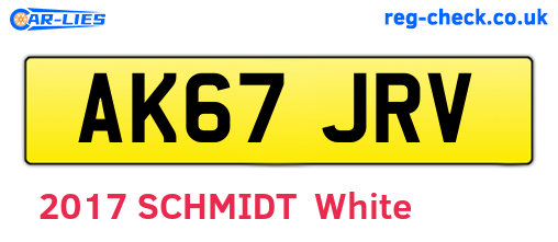 AK67JRV are the vehicle registration plates.