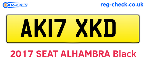 AK17XKD are the vehicle registration plates.