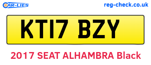 KT17BZY are the vehicle registration plates.