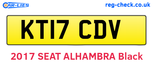 KT17CDV are the vehicle registration plates.