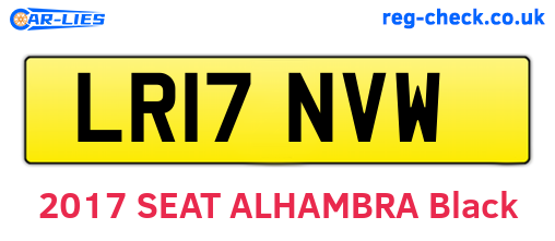 LR17NVW are the vehicle registration plates.