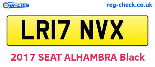 LR17NVX are the vehicle registration plates.