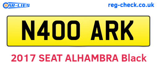N400ARK are the vehicle registration plates.