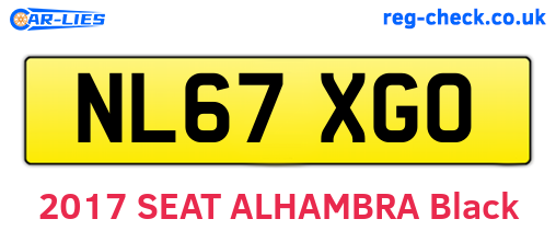 NL67XGO are the vehicle registration plates.