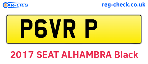 P6VRP are the vehicle registration plates.
