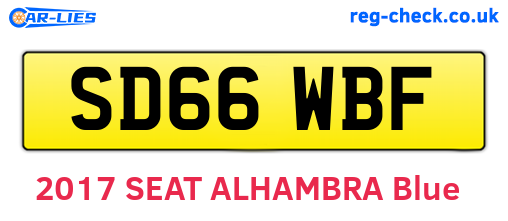 SD66WBF are the vehicle registration plates.