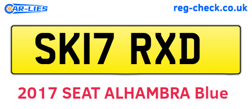 SK17RXD are the vehicle registration plates.