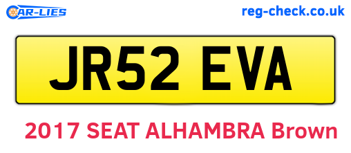 JR52EVA are the vehicle registration plates.
