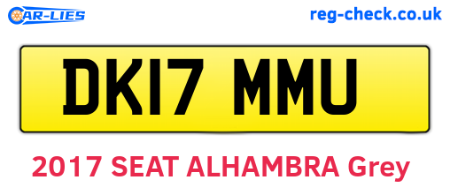 DK17MMU are the vehicle registration plates.