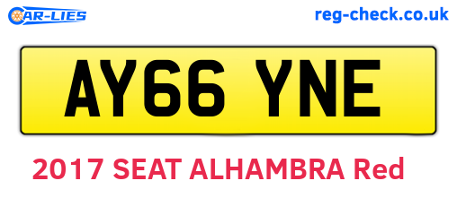AY66YNE are the vehicle registration plates.