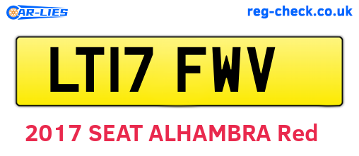 LT17FWV are the vehicle registration plates.