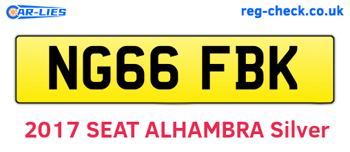 NG66FBK are the vehicle registration plates.