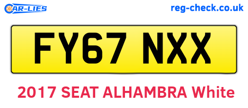 FY67NXX are the vehicle registration plates.