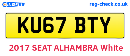 KU67BTY are the vehicle registration plates.