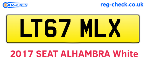 LT67MLX are the vehicle registration plates.