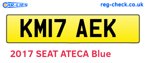 KM17AEK are the vehicle registration plates.