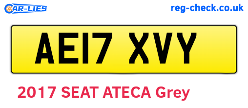 AE17XVY are the vehicle registration plates.