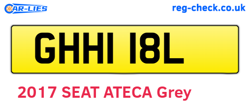 GHH118L are the vehicle registration plates.