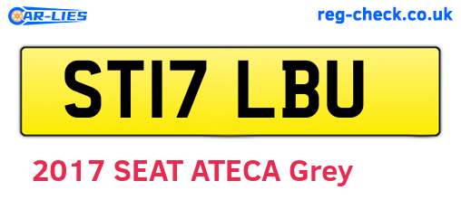 ST17LBU are the vehicle registration plates.