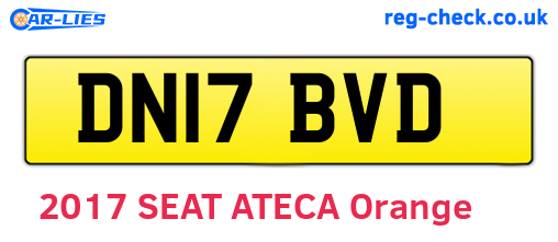 DN17BVD are the vehicle registration plates.