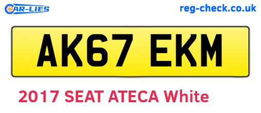 AK67EKM are the vehicle registration plates.