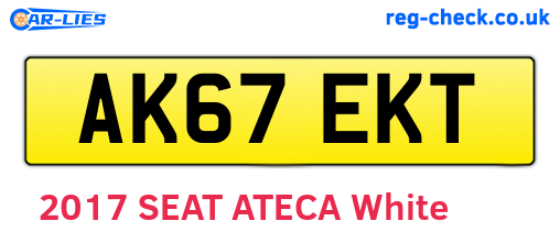 AK67EKT are the vehicle registration plates.