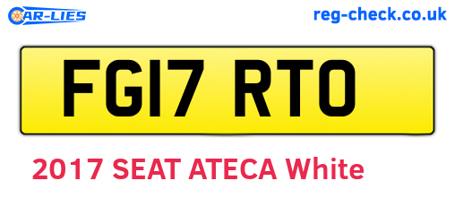 FG17RTO are the vehicle registration plates.