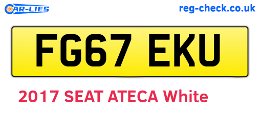 FG67EKU are the vehicle registration plates.