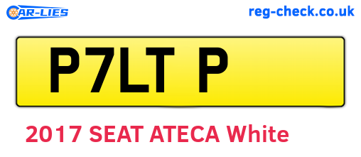 P7LTP are the vehicle registration plates.