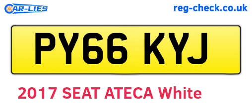 PY66KYJ are the vehicle registration plates.