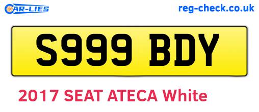 S999BDY are the vehicle registration plates.